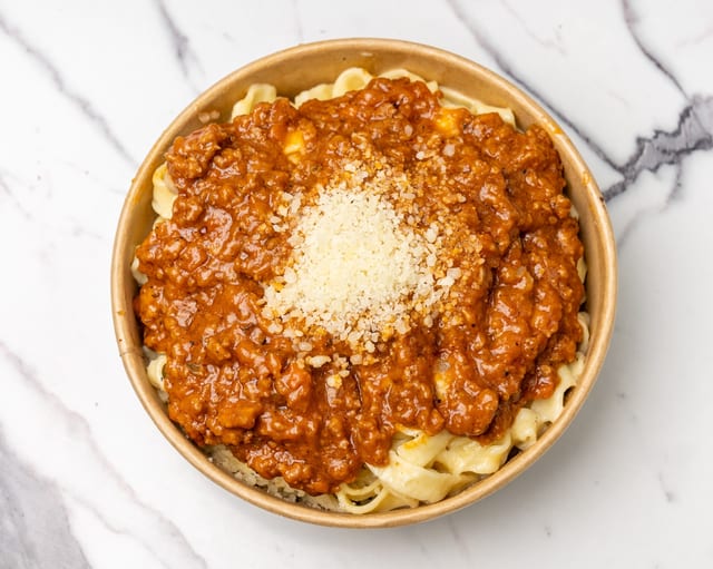 Pasta + Beef Bolognese.