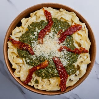 Pasta + Pesto Sundried Tomato